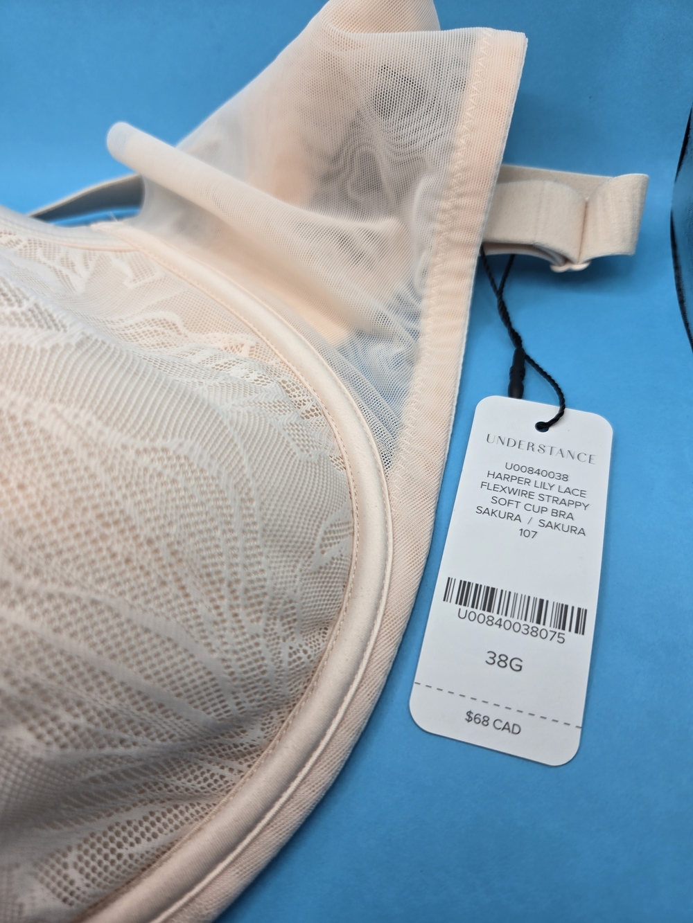 Understance Harper Lily Lace Flexwire Strappy Soft Cup Bra - Sakura 38G